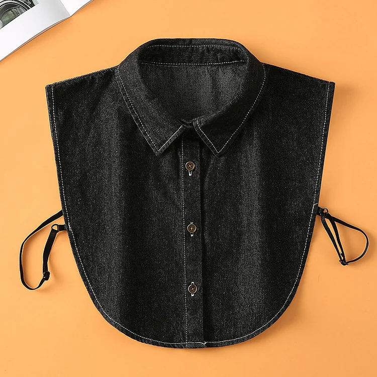 Detachable Denim Fake Collar for Women