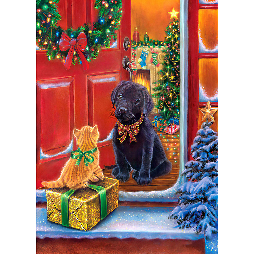 

Christmas Puppy - Round Drill Diamond Painting - 30*40CM, 501 Original