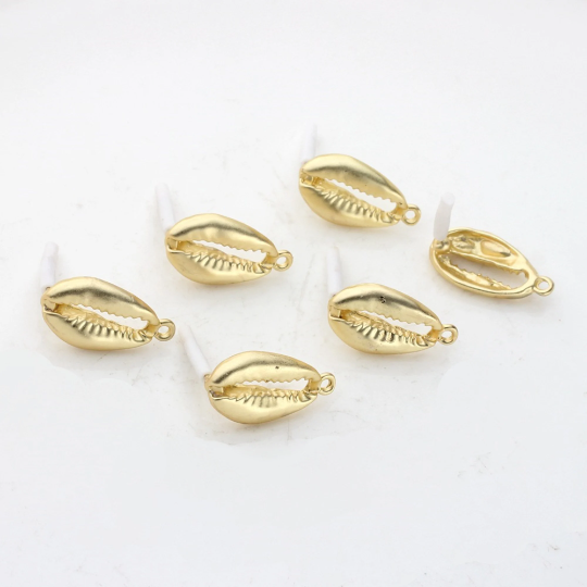 Bulk 10 30 Seashell Post earrings, Shell Post Earring,Shell Post Charm,Geometric Shell Charms, Sea Shell charm Beads Fit Jewelry Earring Diy 