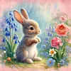 Framed Diamond Painting - Full Round Drill - Rabbit (25x25cm)