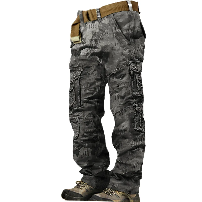 Men's Multi-pocket Outdoor Cotton Camouflage Cargo Pants