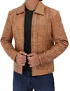 Decrum Mens Leather Jacket - Real Lambskin Classic Vintage Style Leather Jackets For Men