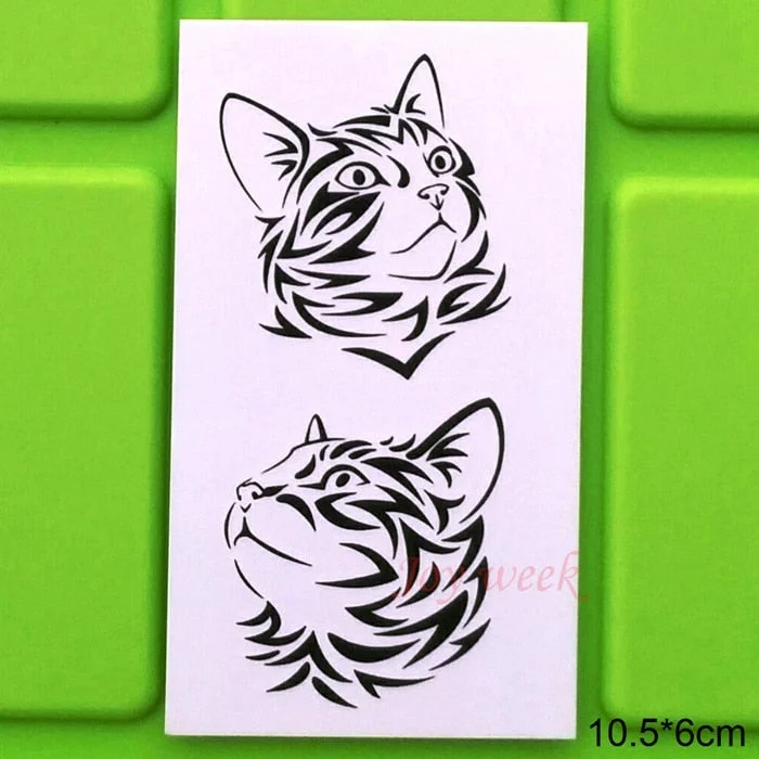 Temporary Tattoo sticker Alice In Wonderland Cheshire Cat Ink painting watercolor flash tatoo fake tatto for men women
