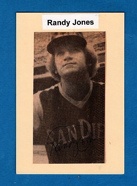 1973-80 RANDY JONES-SAN DIEGO PADRES AUTOGRAPHED NEWSPAPER Photo Poster painting