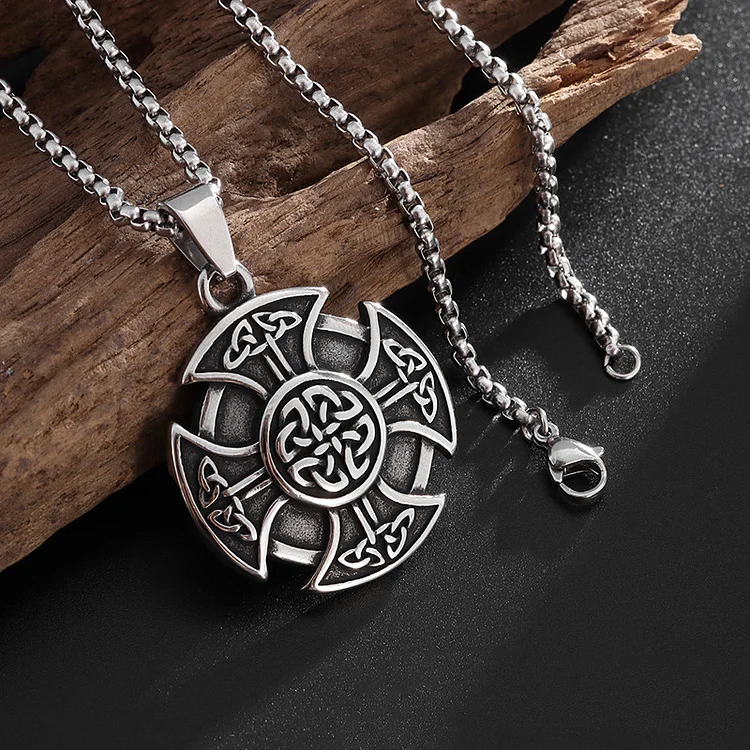 Viking Celtic Knot Cross Necklace