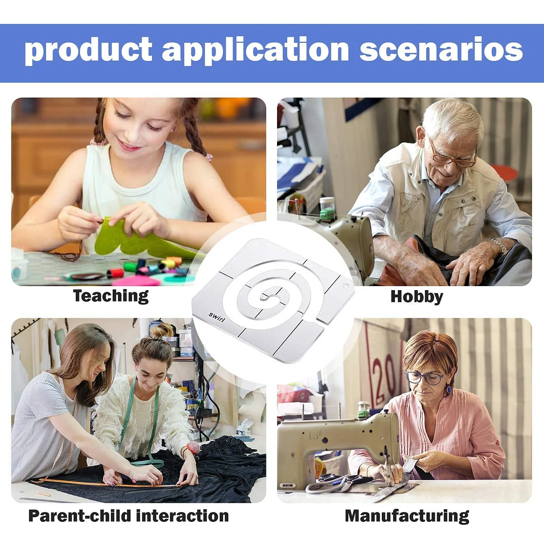 Free-Motion Garment Ruler Set (11 PCS) + Foot attachment