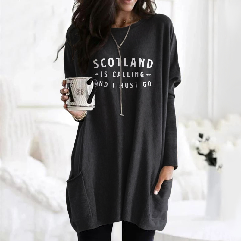 Comstylish Women's Scotland Is Calling And I Must Go Print Tunic