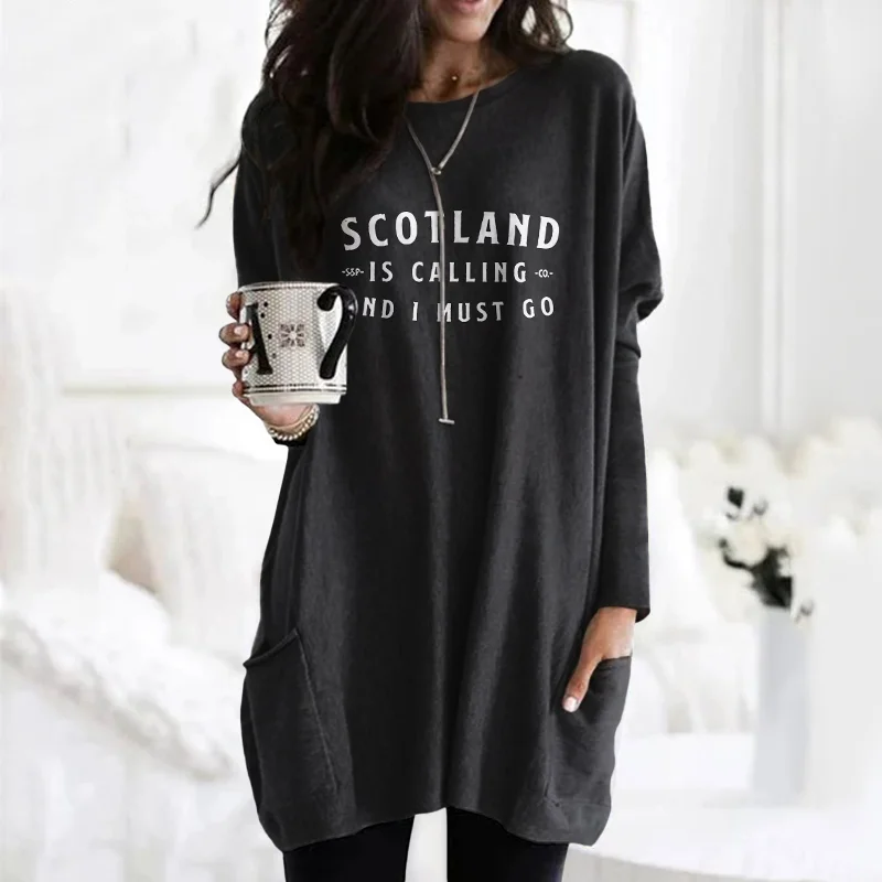 Women's Scotland Is Calling And I Must Go Print Tunic