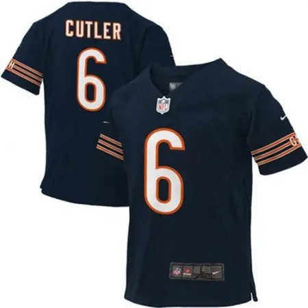Toddler  Bears #6 Jay Cutler Navy Blue Team Color Stitched NFL Elite Jersey