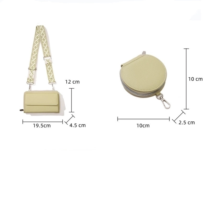 Women’s Small Pu Leather Geometric Elegant Square Zipper Bag Sets