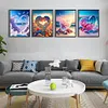 4pcs Diamond Painting -DIY Round Drill Fantasy Beach