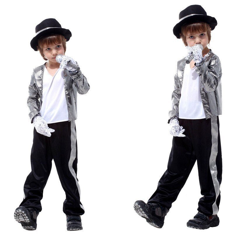 Kids Michael Jackson Costume Boys Halloween Outfits-elleschic