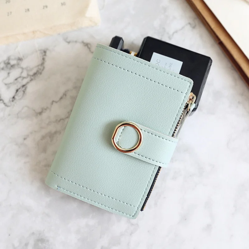 Women Wallets Small Fashion Brand Leather Purse Women Ladies Card Bag for Women 2019 Clutch Women Female Purse Money Clip Wallet