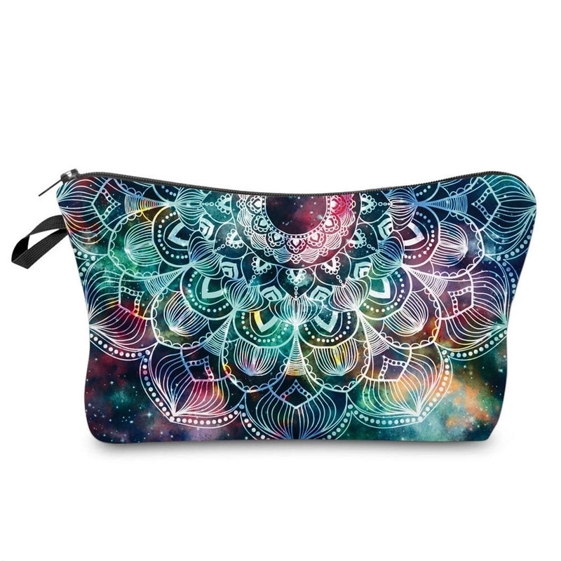 Women’s All Seasons Polyester Flower Vintage Style Square Cosmetic Bag