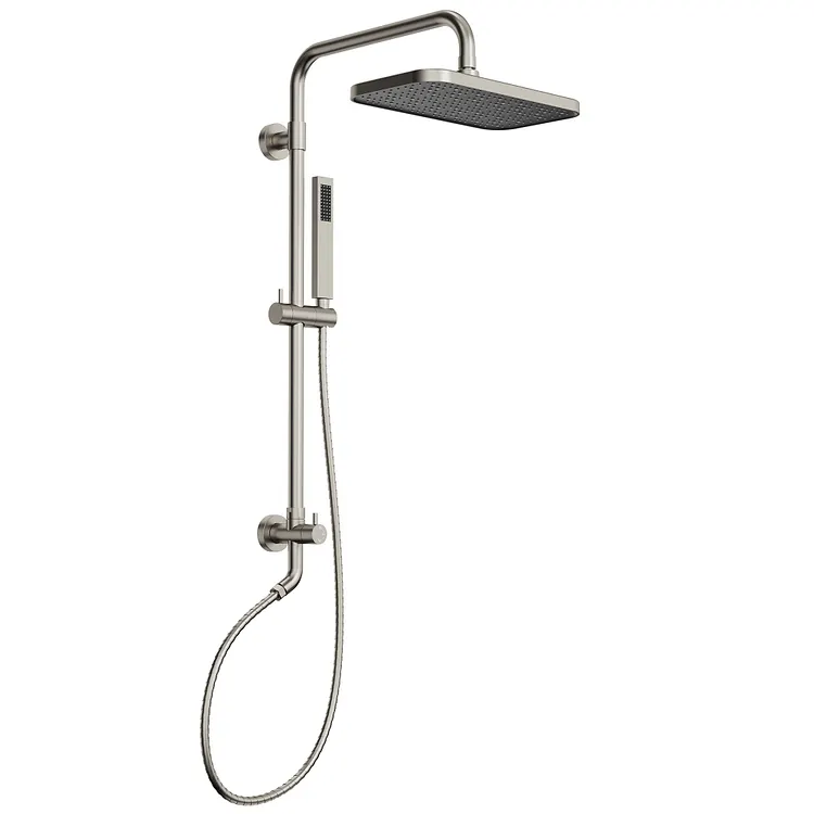 EVERSTEIN Dual-Function Shower System No Valve Body 13.38" &times; 7.48" Brushed Nickel