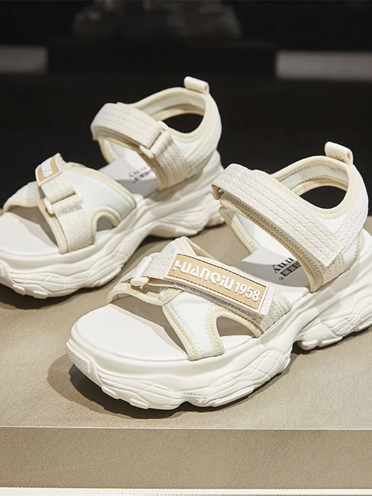 Fujin 6CM Gladiator Platform Women's Sandals 2021 Summer Fashion Women Chunky Beach Sandal Denim Comfortable Sandalias Mujer