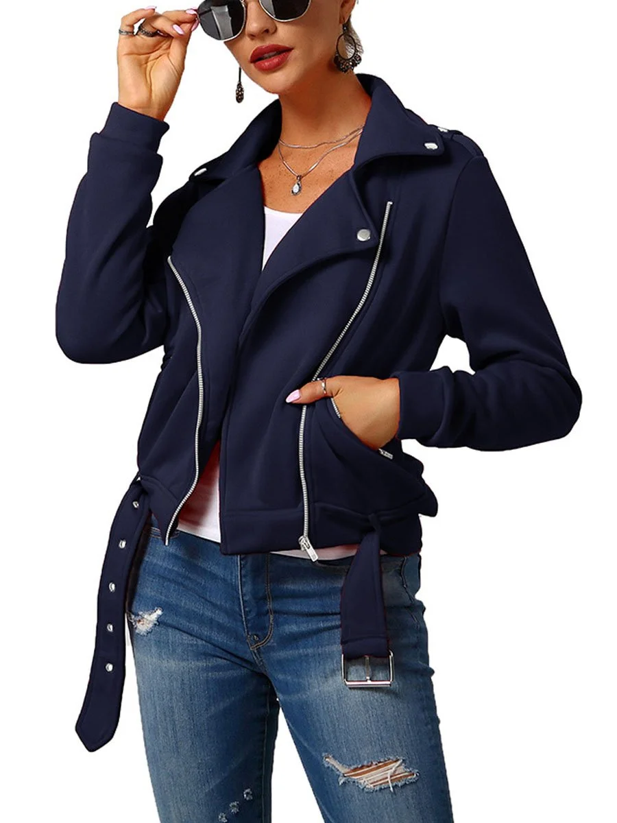 Fashion Lapel Short Winter Plush Coat