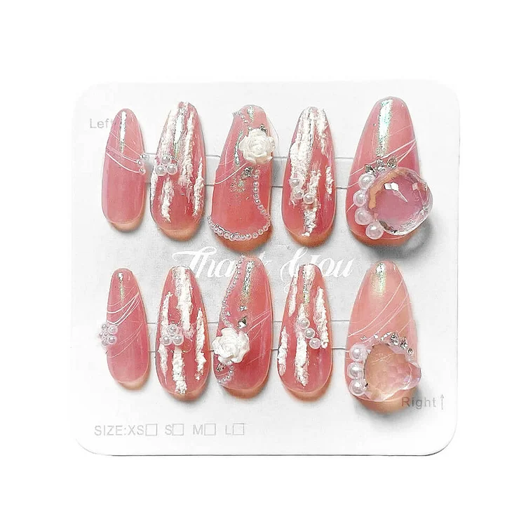 Celestial Petals Press On Nails
