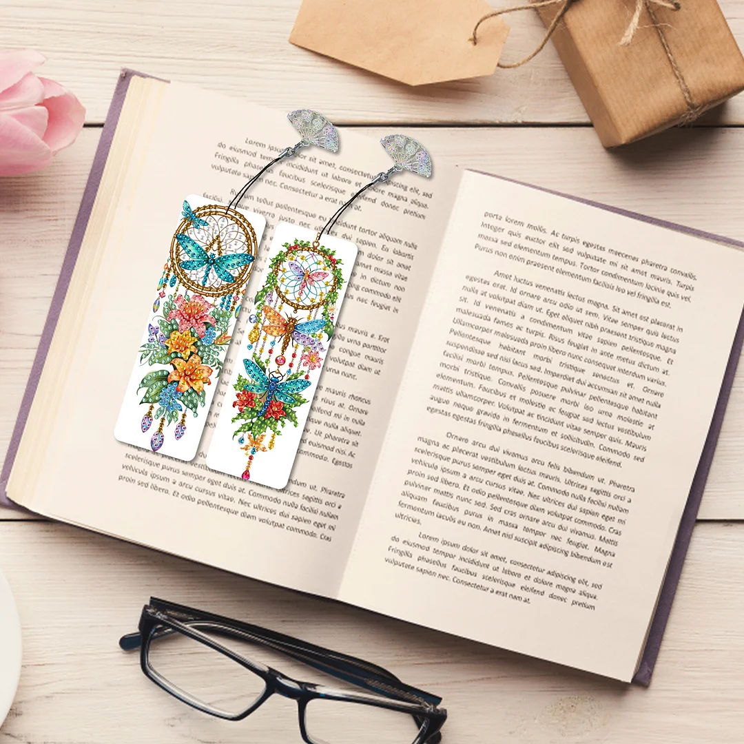 12Pcs Dreamcatcher DIY Diamond Painting Bookmarks Readers Home Office Book Decor