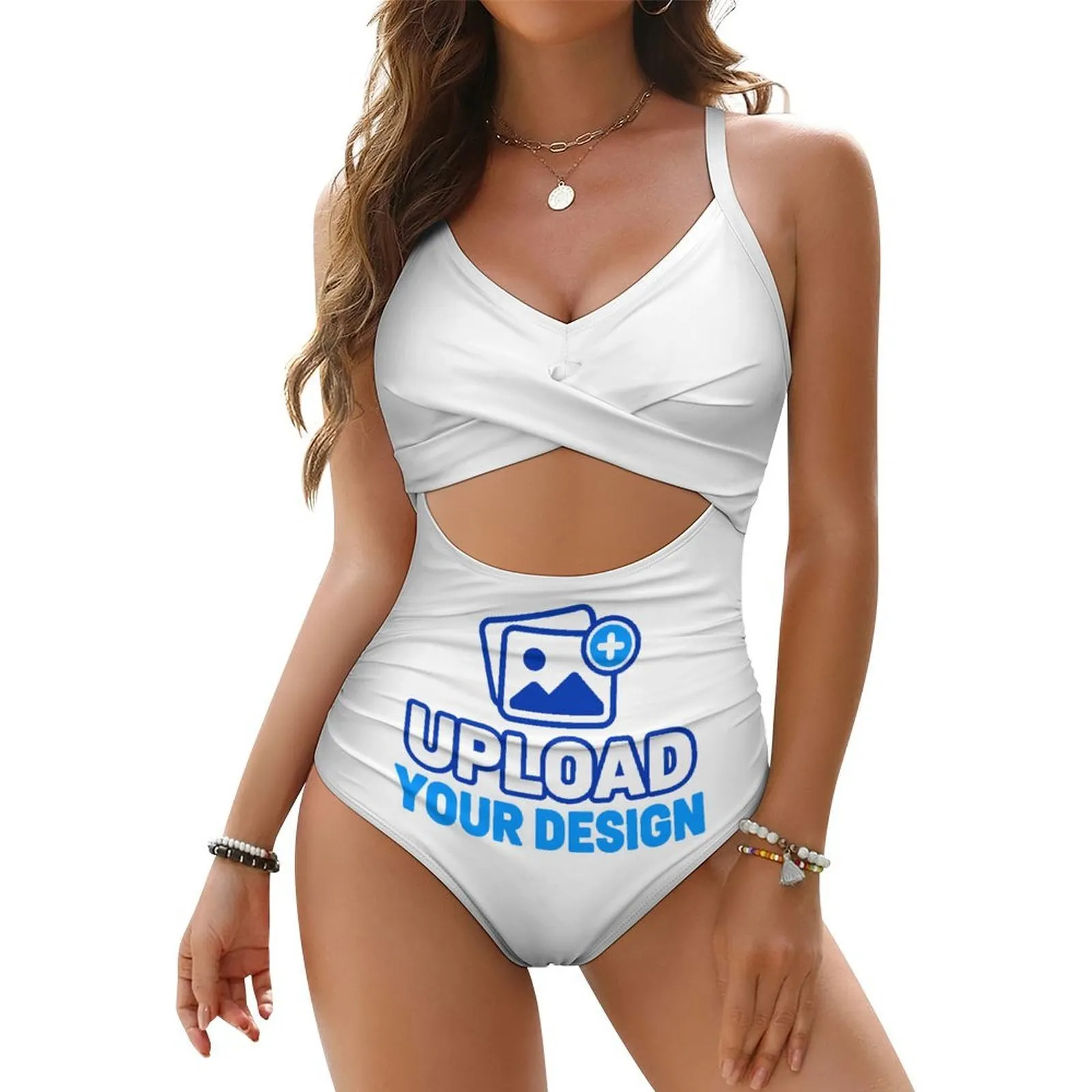Waist-Cutout One-Piece Swimsuit &ndash; personalized print product image 8