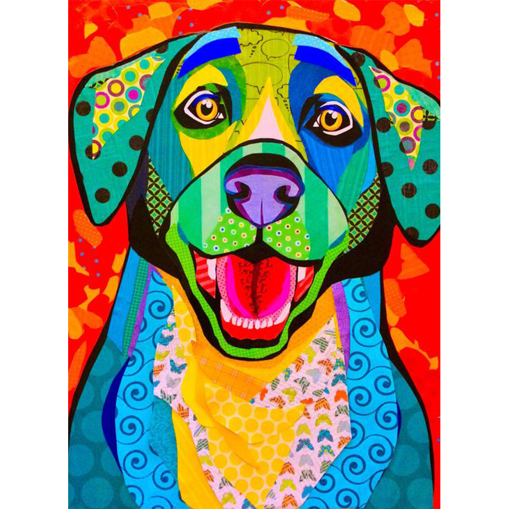 

30*40CM - Crystal Round Drill Diamond Painting - Dog, 501 Original