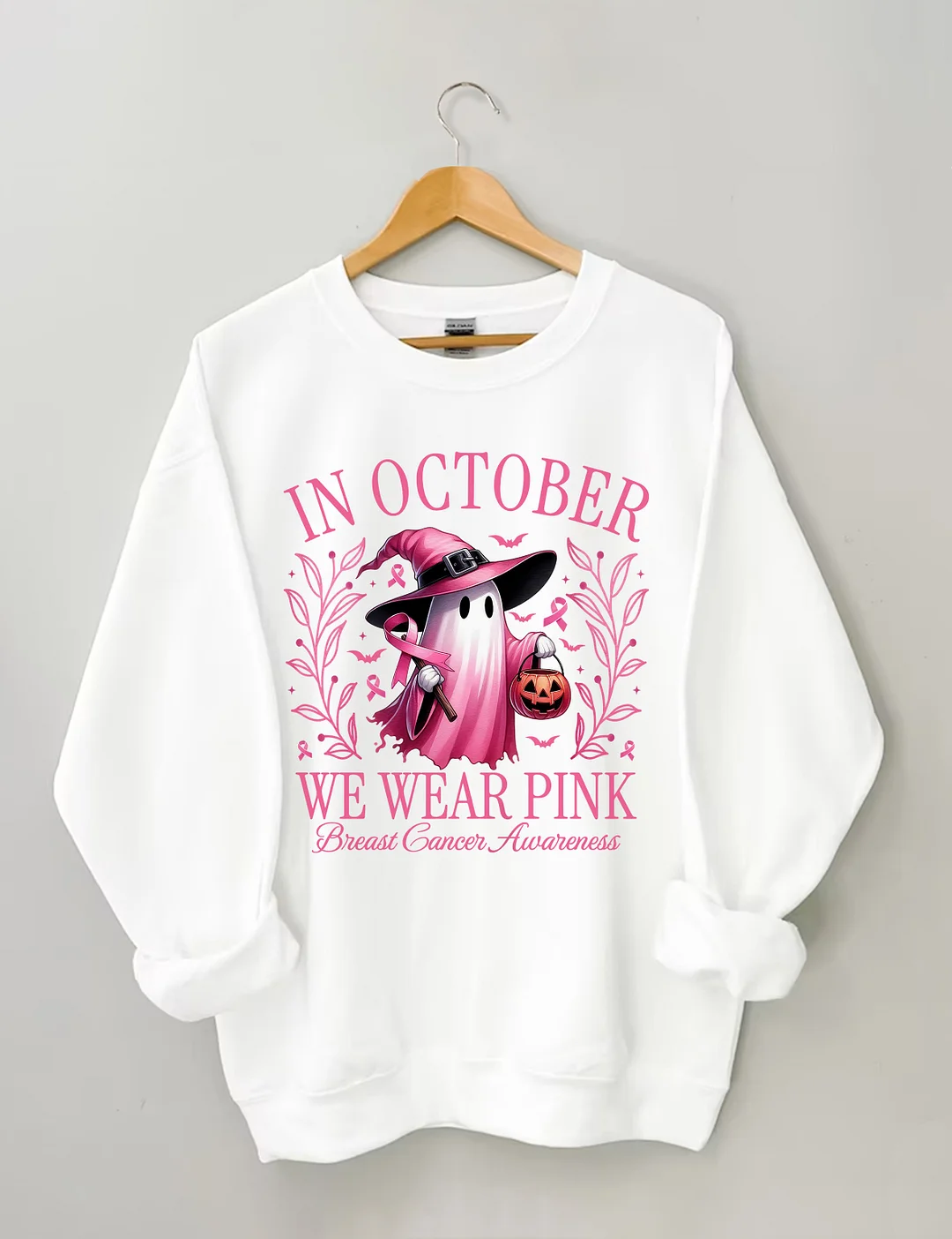 In October We Wear Pink Sweatshirt