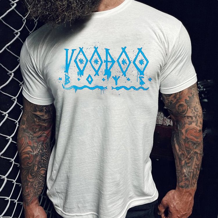 Cyberpunk Print Mens Fashion Sleeve Short T-Shirt