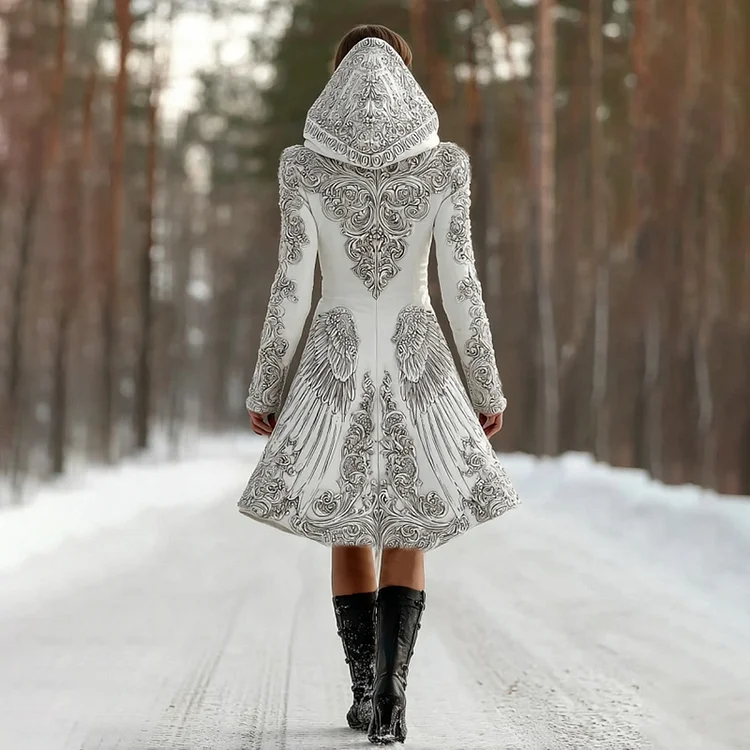 Women's Viking Pattern Art Cozy Hooded Jacket