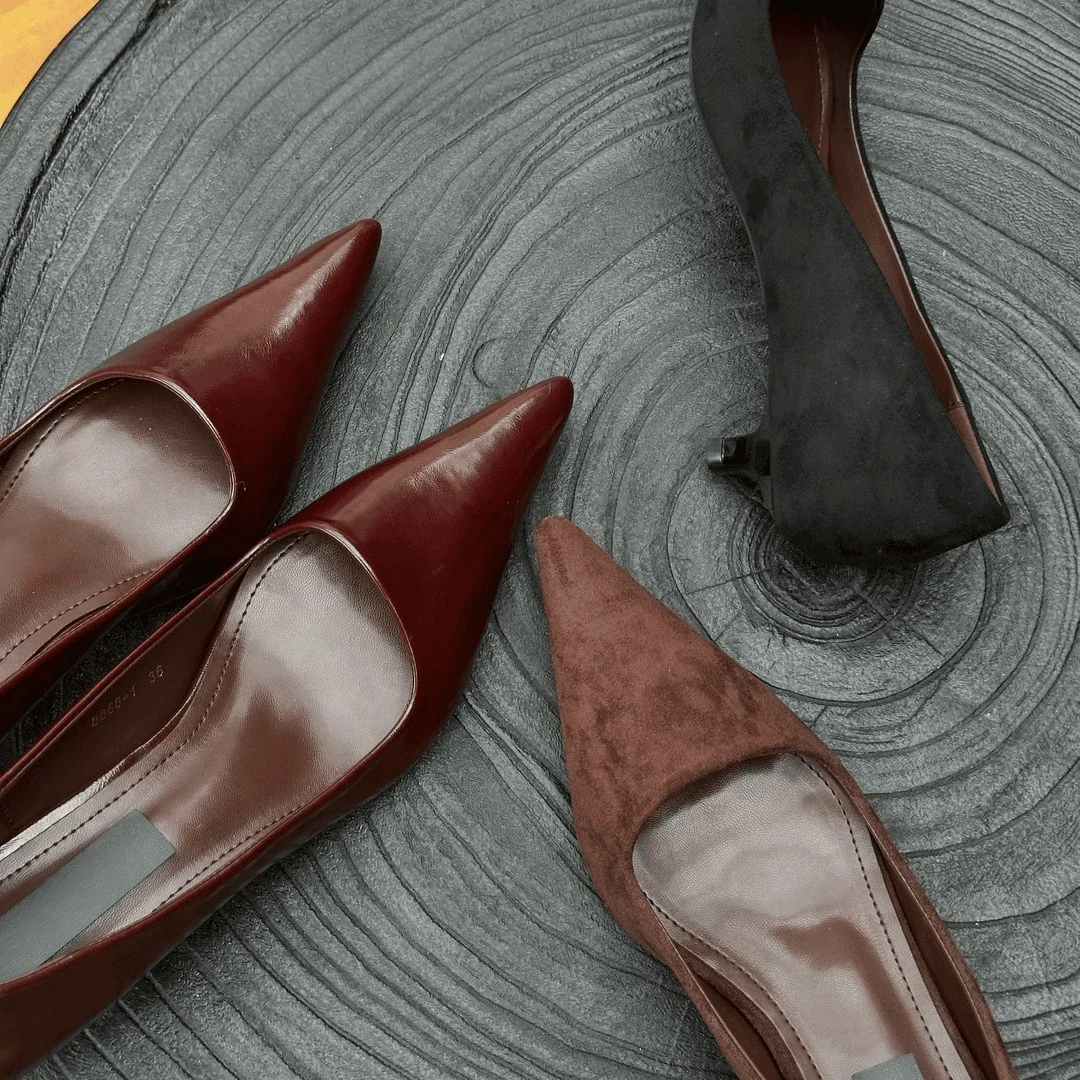 Breakj Breakj Design Sense Retro Pointy Commute Single Shoes In The Fall Of 2025 New French Temperament Kitten Low Heels