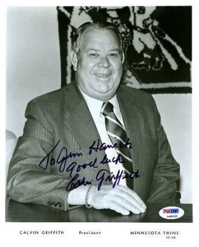 Calvin Griffith Psa/dna Signed 8x10 Photo Poster painting Autograph Authentic