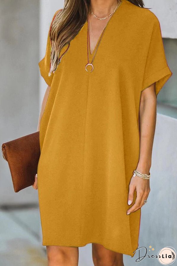 H-Shape Loose Short Sleeve Dress