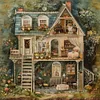 Dream House-14CT Stamped Cross Stitch 50*50cm/19.69*19.69in