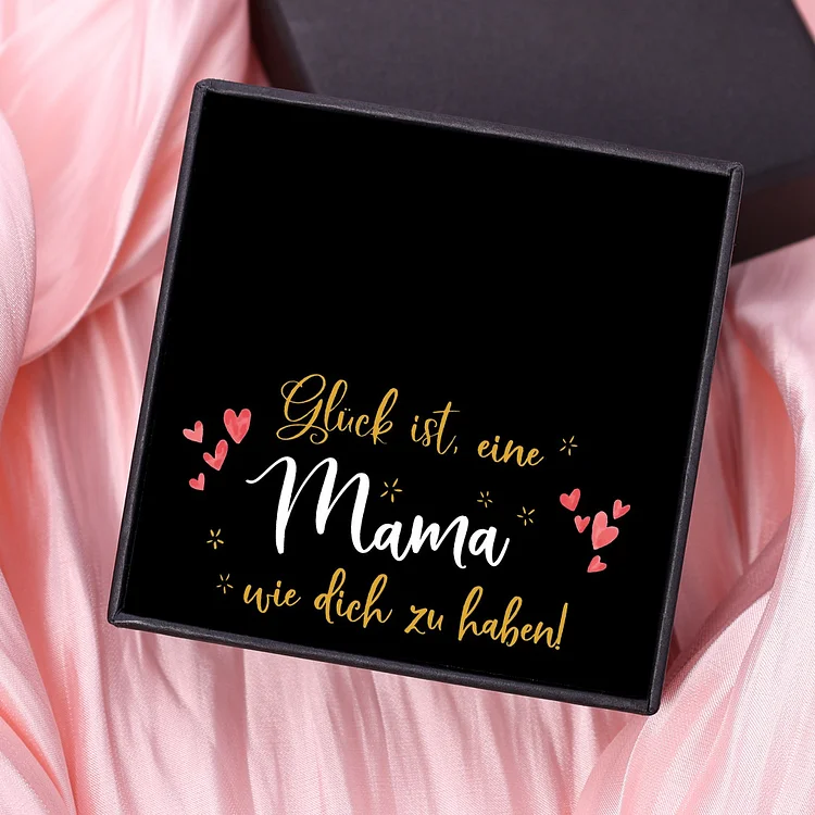 Kettenmachen Geschenkkarte Set mit Box & Nachrichtenkarte-Glück ist eine Mama wie dich zu haben