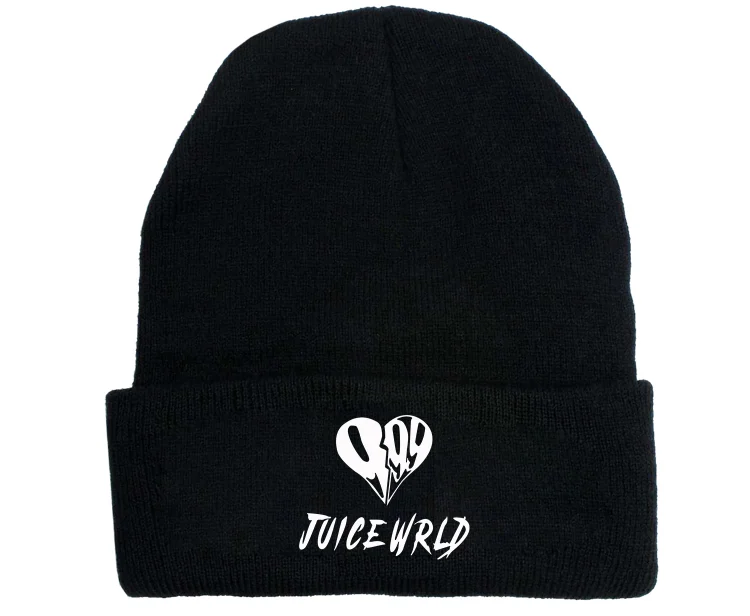 Juice Wrld Knitted Hats Solid Hip Hop Beanie Hat at Hiphopee