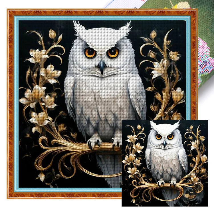 Owl (50*50cm) 11CT Stamped Cross Stitch gbfke