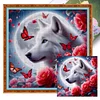 Rose And Wolf Under The Moon-11CT Stamped Cross Stitch 40*40cm/15.75*15.75in