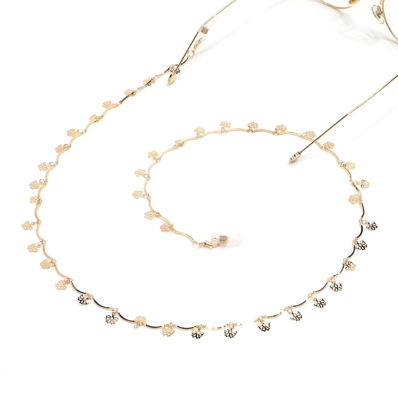 Hot Fashion Simple Gold Butterfly Glasses Chain Women