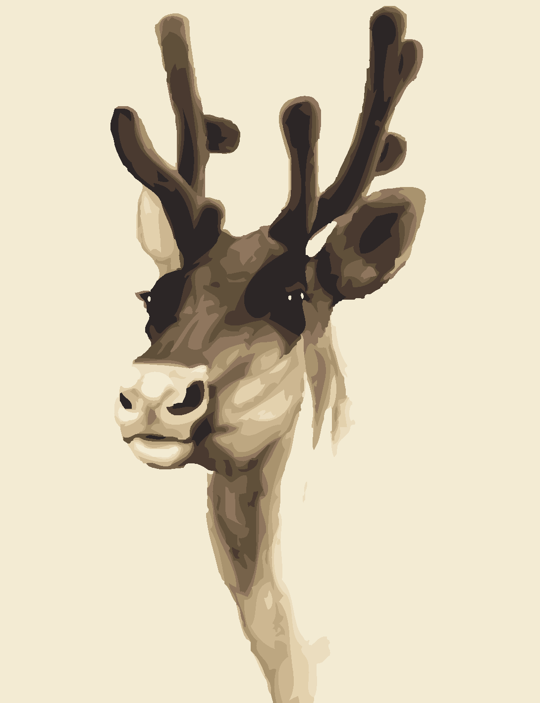 

Elk Moose Head – Paint By Numbers - 40*50CM, 501 Original
