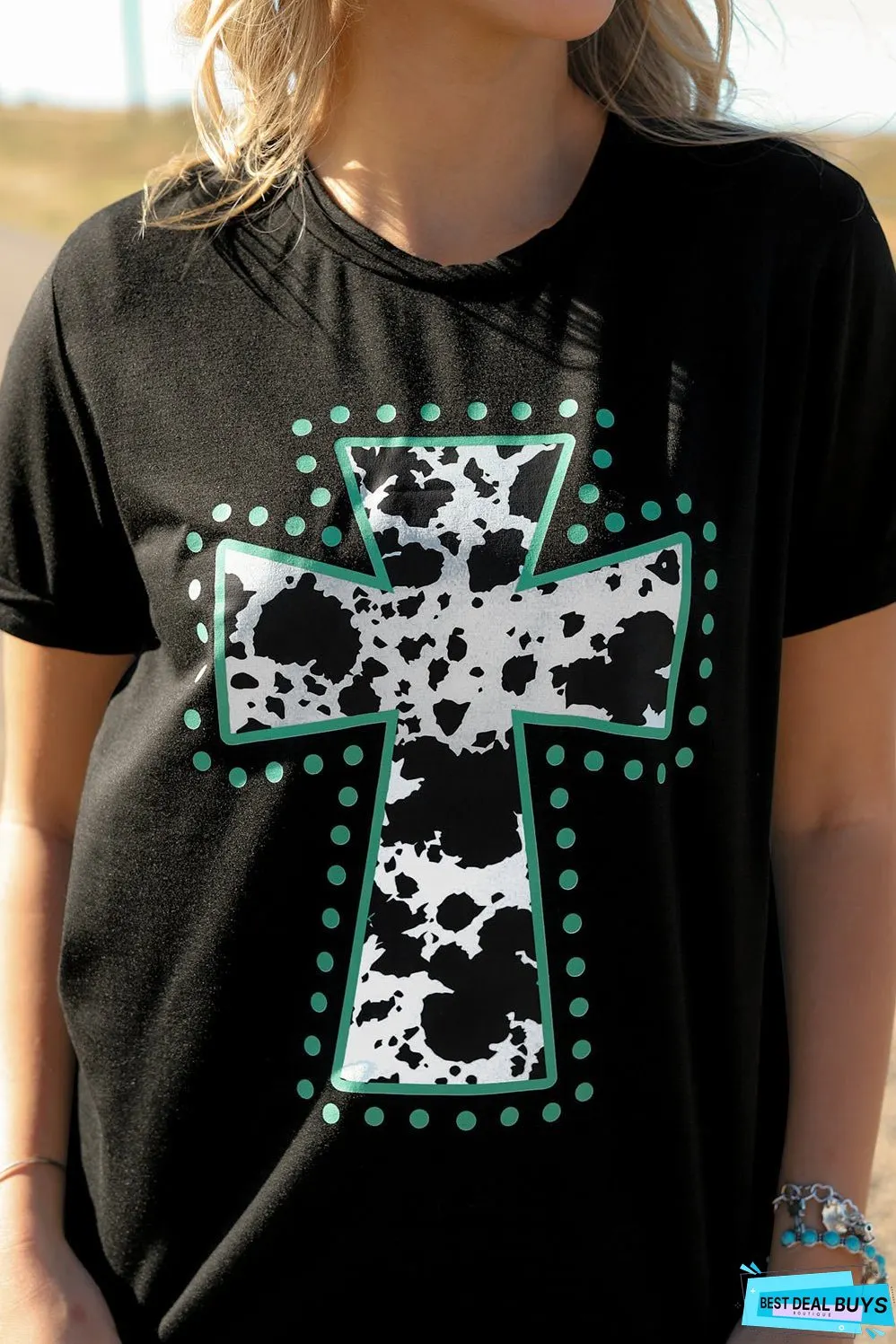 Animal Print Cross Graphic Tee