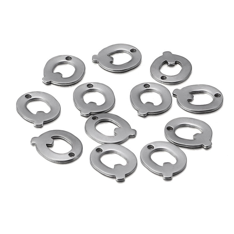 50 Pcs/package Minimalist Letter Stainless Steel Pendant Jewelry Accessories