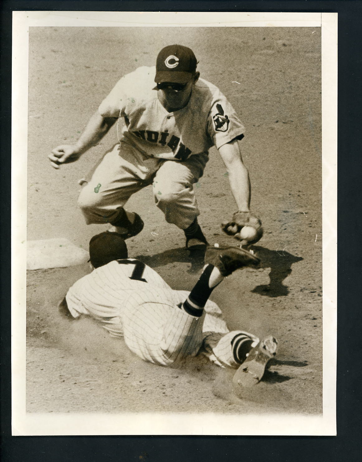 Bill Moran & Jim Rivera 1958 Press Photo Poster painting Cleveland Indians Chicago White Sox