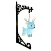 Glowing Owl Metal Bookend Lamp Iron Shelf Organizer Vintage Style