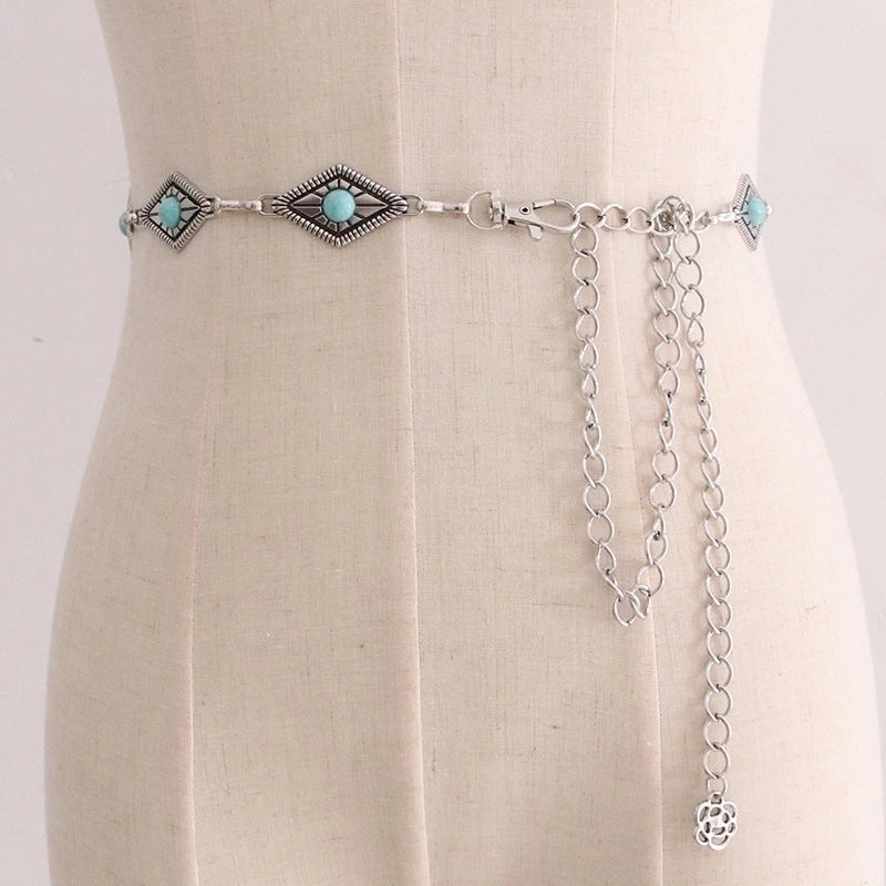 Ethnic Style Geometric Metal Women’s Chain Belts 1 Piece