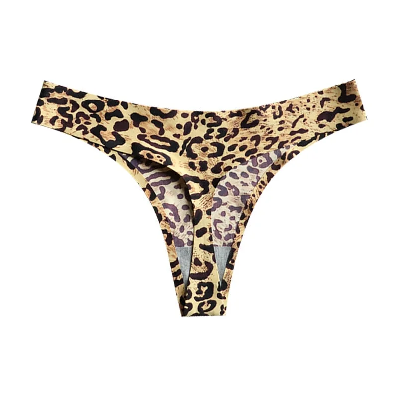 Thong Women's Panties Seamless Silk Underwear T-back Sexy  Lingerie Ladies Low-Rise G String Comfortable Underpants