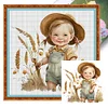 Farm Baby - 18CT Stamped Cross Stitch 25*25cm/9.84*9.84in