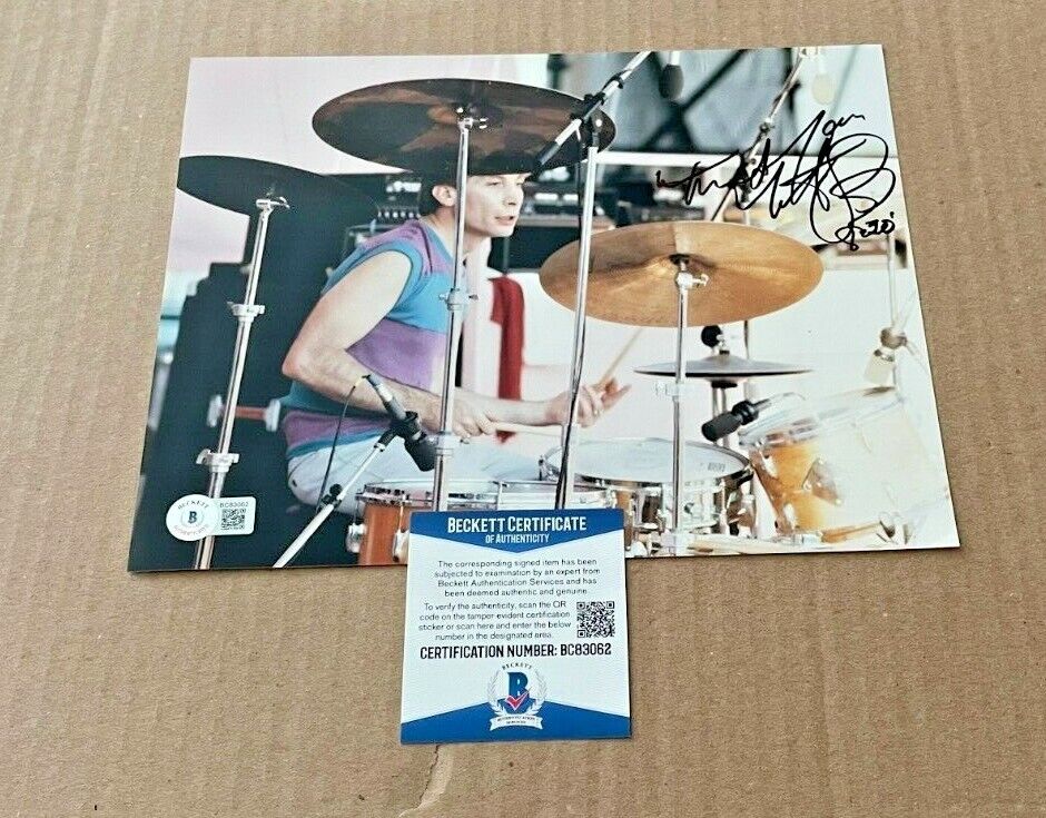 CHARLIE WATTS ROLLING STONES DRUMMER SIGNED 8X10 Photo Poster painting BECKETT BAS #3