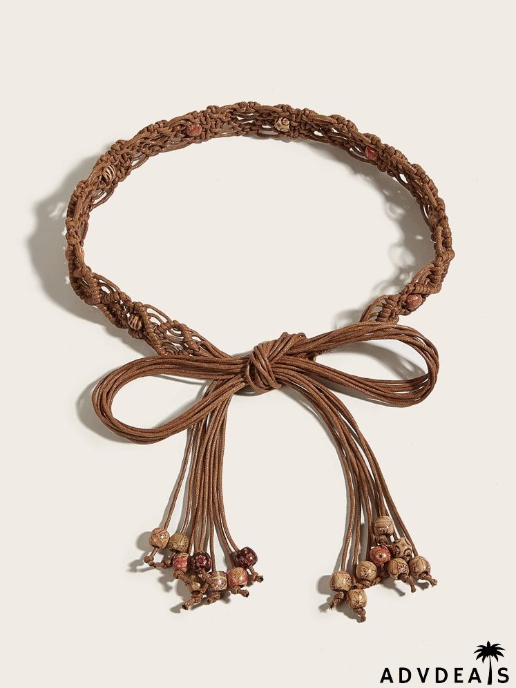 Bead Decor Rope Belt