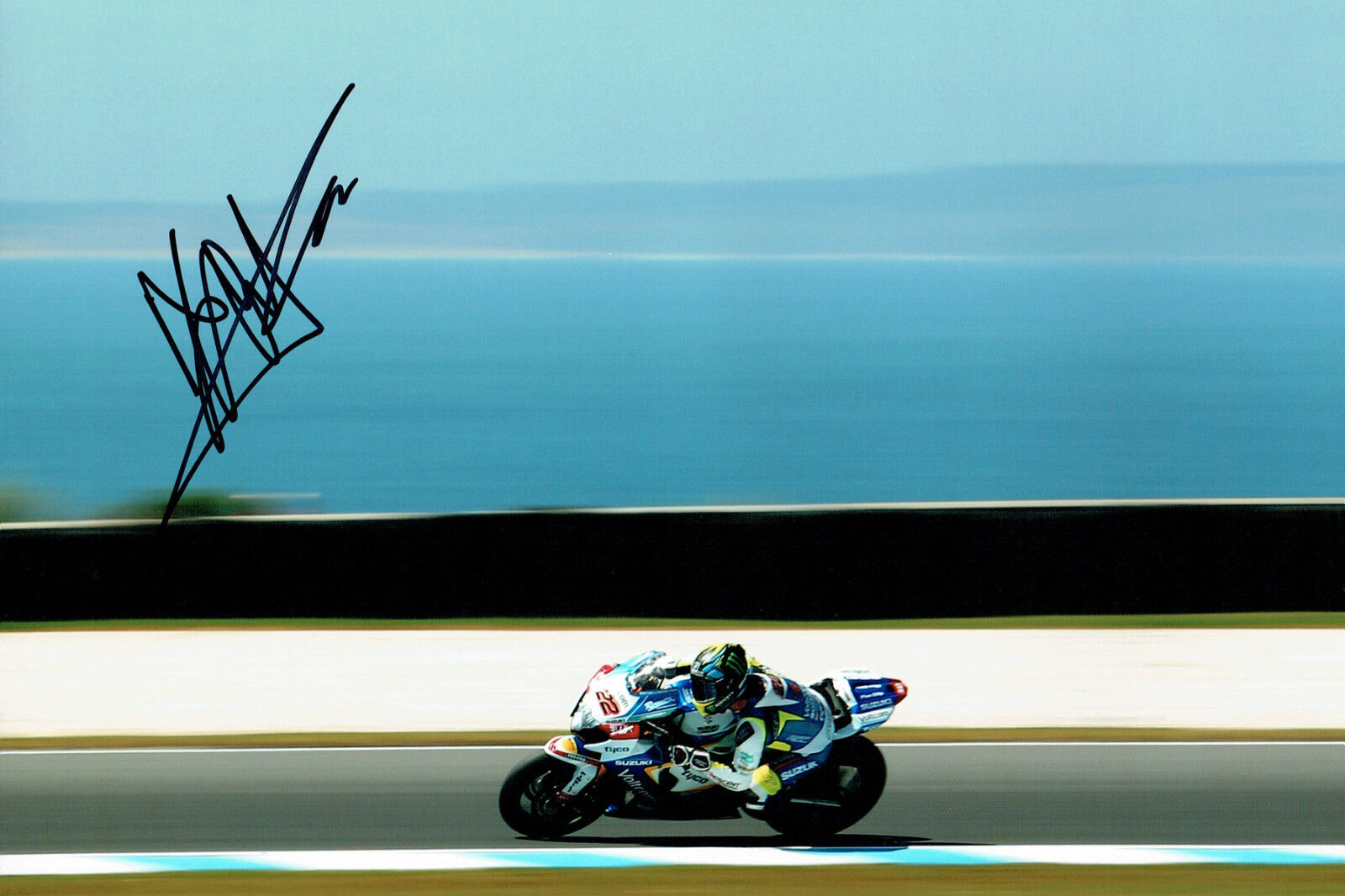 Alex LOWES SIGNED WSBK Autograph Suzuki Voltcom 12x8 Photo Poster painting AFTAL COA