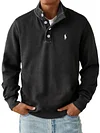 Men's Stylish Buttoned Stand Collar Sweatshirt