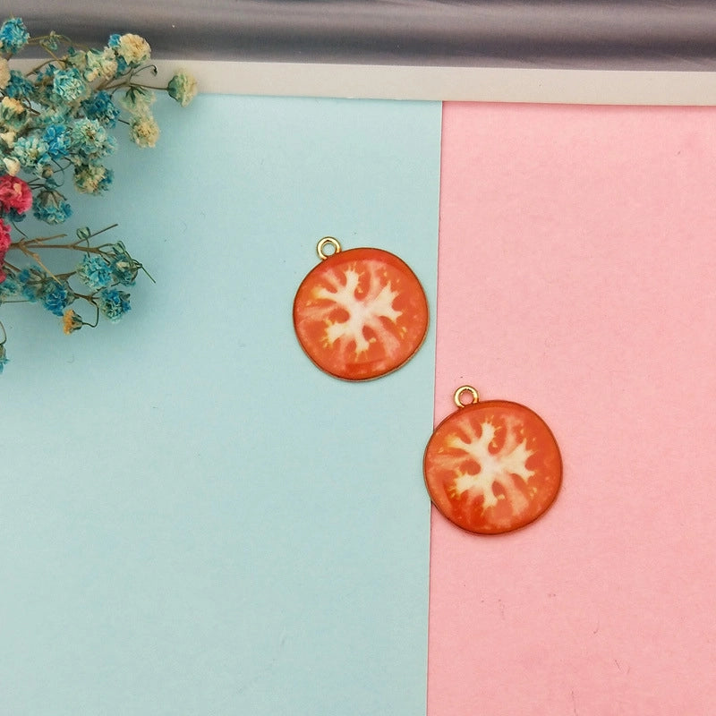 10 PCS/Package 19*26mm Metal Fruit Pendant Jewelry Accessories